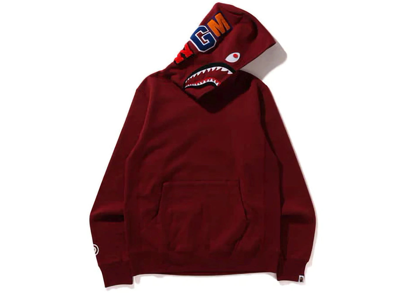 BAPE Shark Pullover Hoodie Burgundy -1