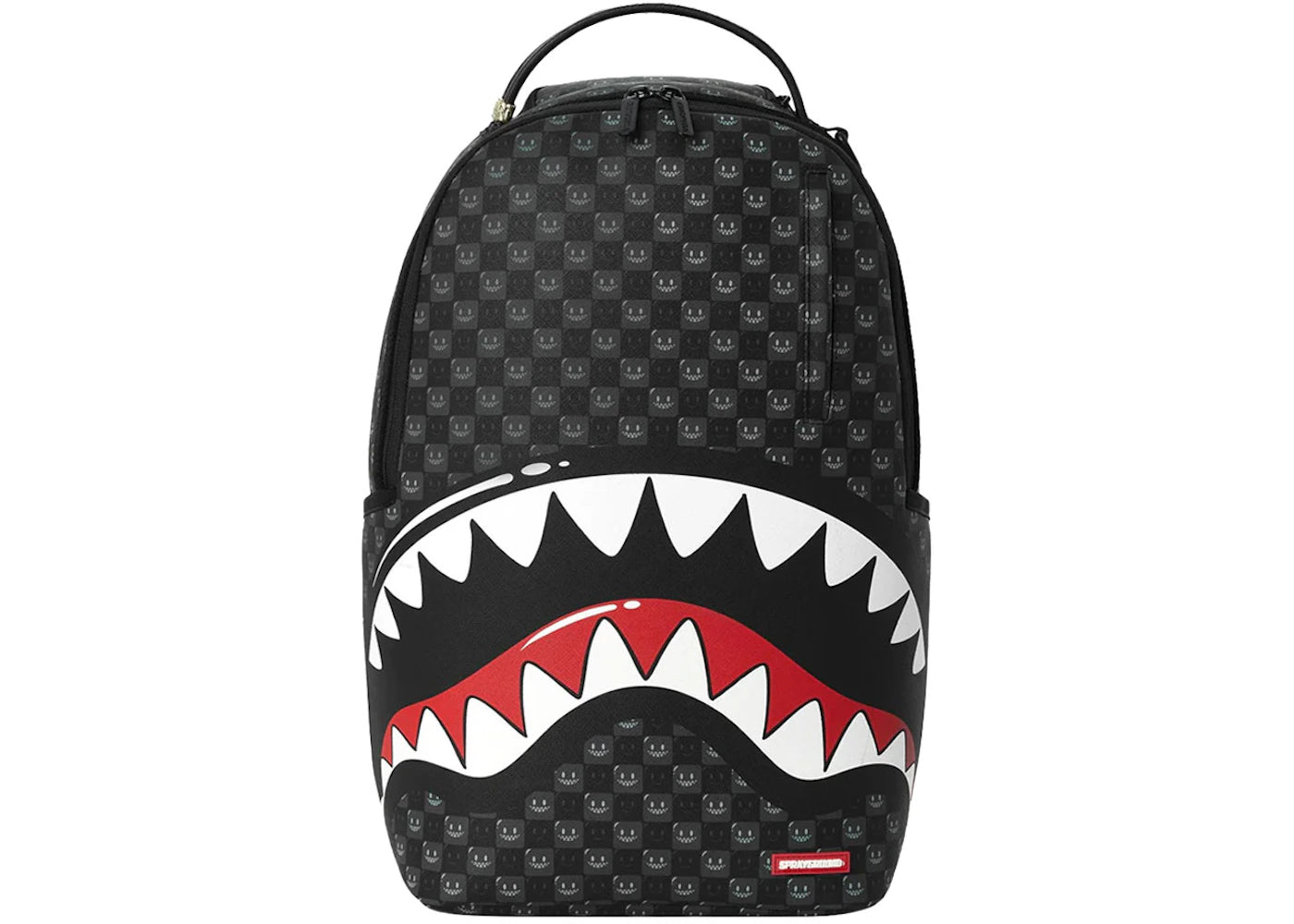Sprayground Sharks In Paris Wtf Bubbly Check Backpack Black -1