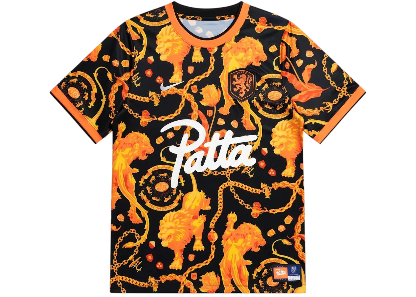 Nike x Patta x Netherlands KNVB Pre Match Jersey Orange -1