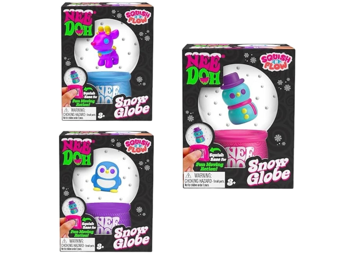 NeeDoh Squishmas Squish n' Flow Snow Globe Squishy Fidget Toy (Set of 3) -1