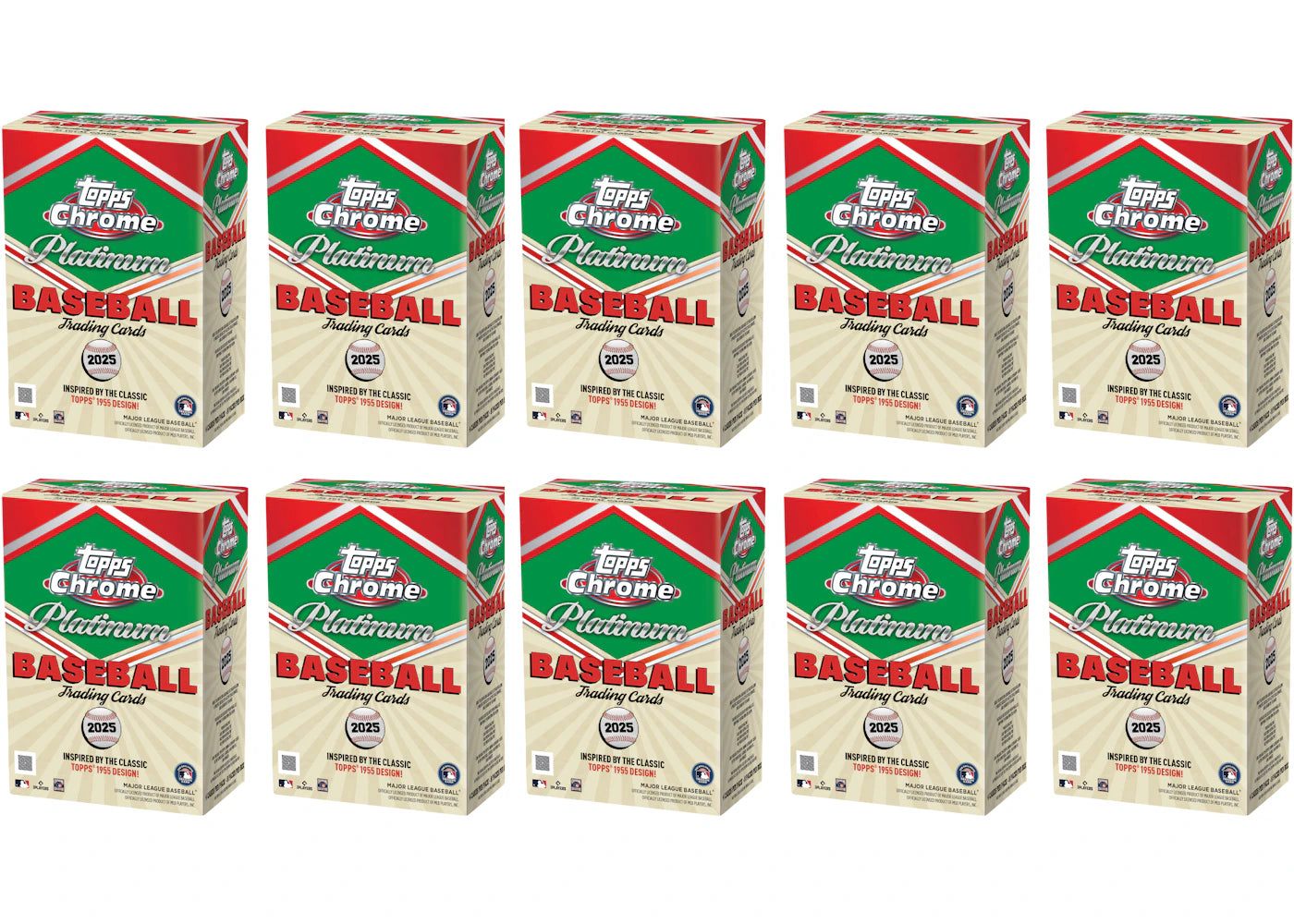 2025 Topps Chrome Platinum Baseball Value Box 10x Lot -1