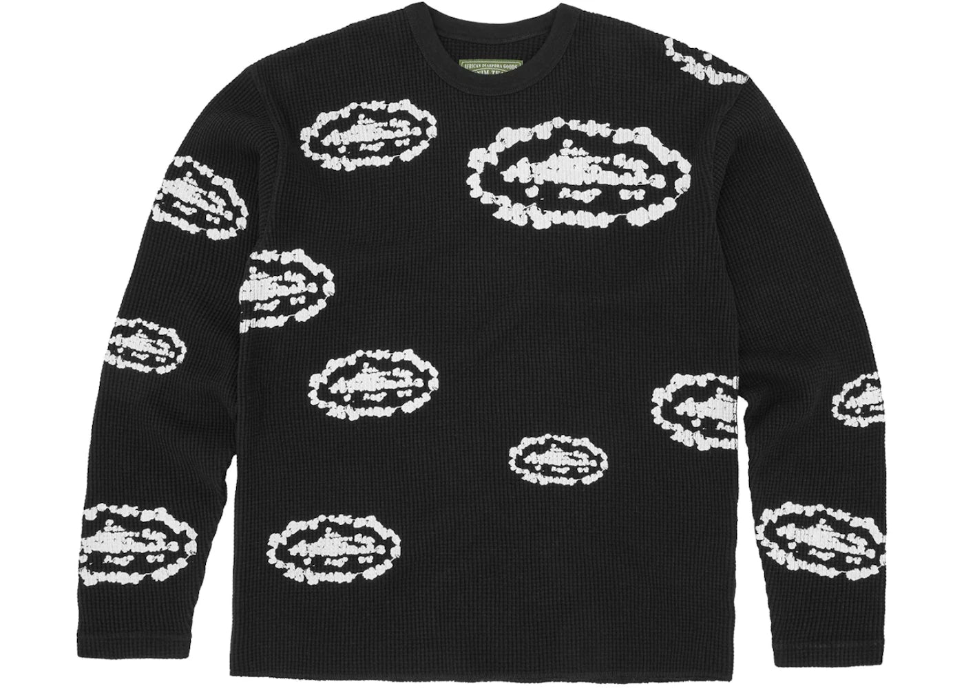 Corteiz x Denim Tears Island Wreath Waffle Thermal Black -1