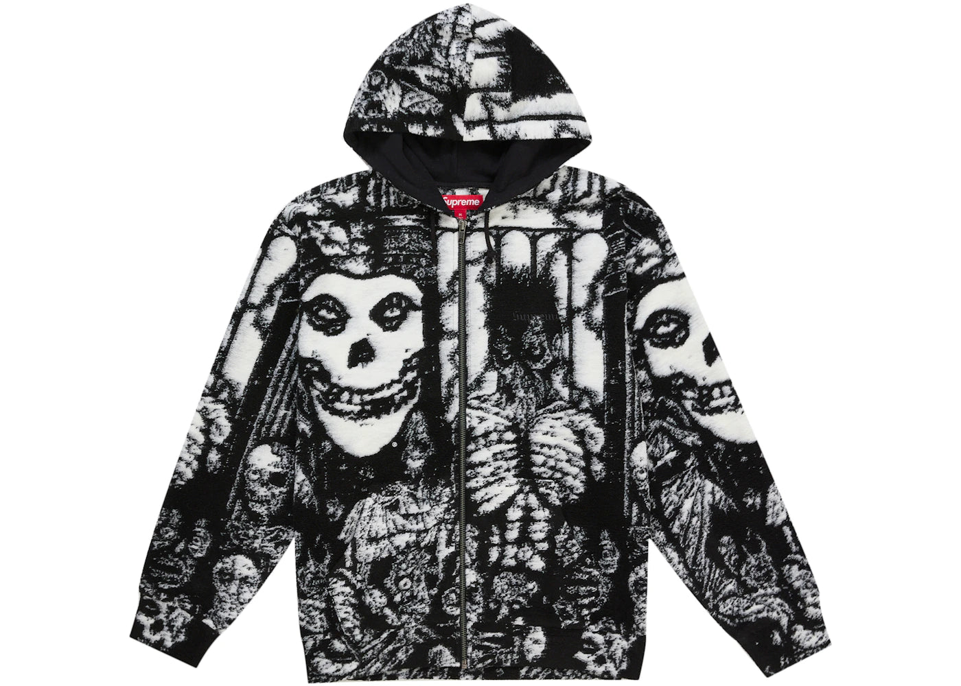 Supreme The Misfits Zip Up Hooded Sweater Black -1