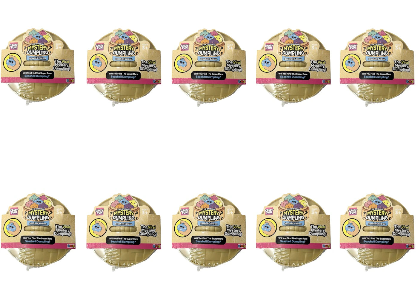 Squishy Bun The Original Mystery Dumpling-Seashell Edition Blind Box 10 Lot -1