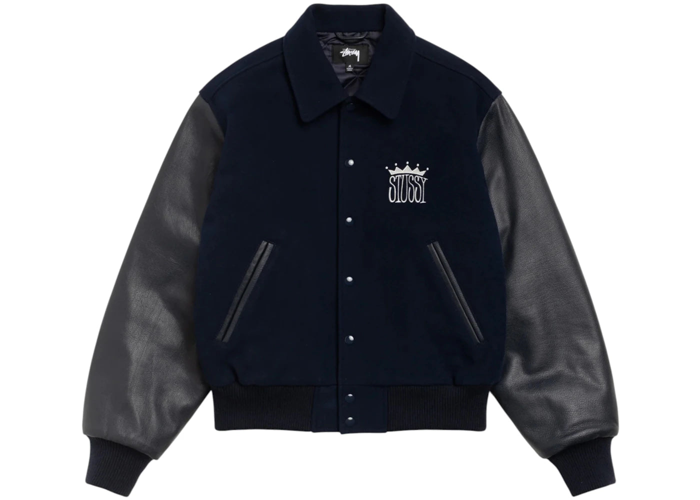 Stussy King Varsity Jacket Navy -1