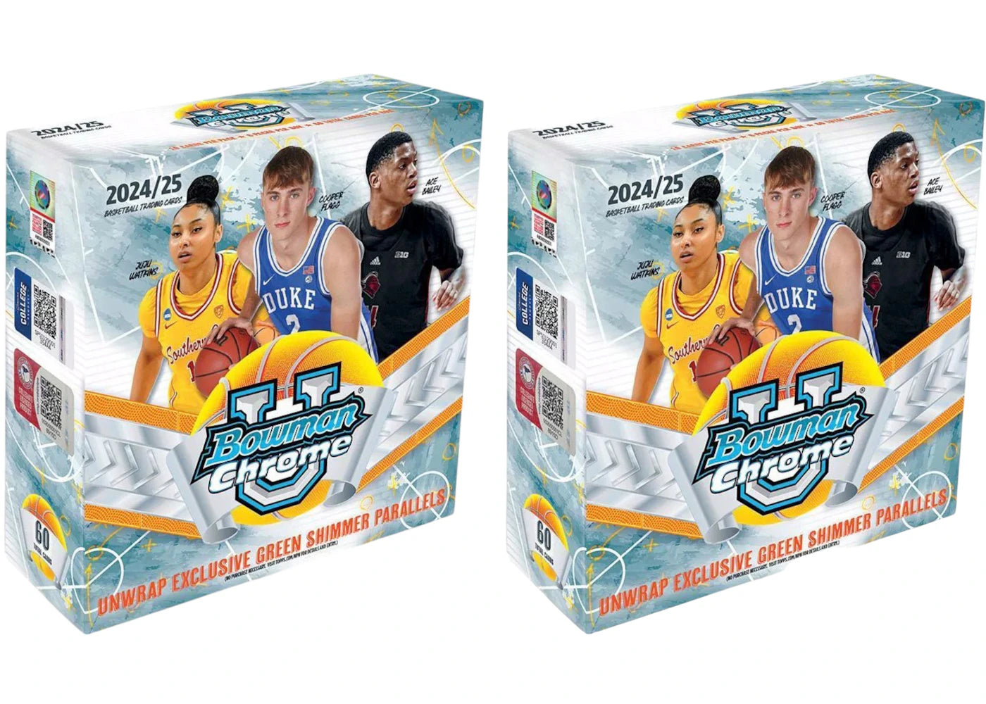 2024-25 Bowman Chrome University Basketball Mega Box 2x Lot -1