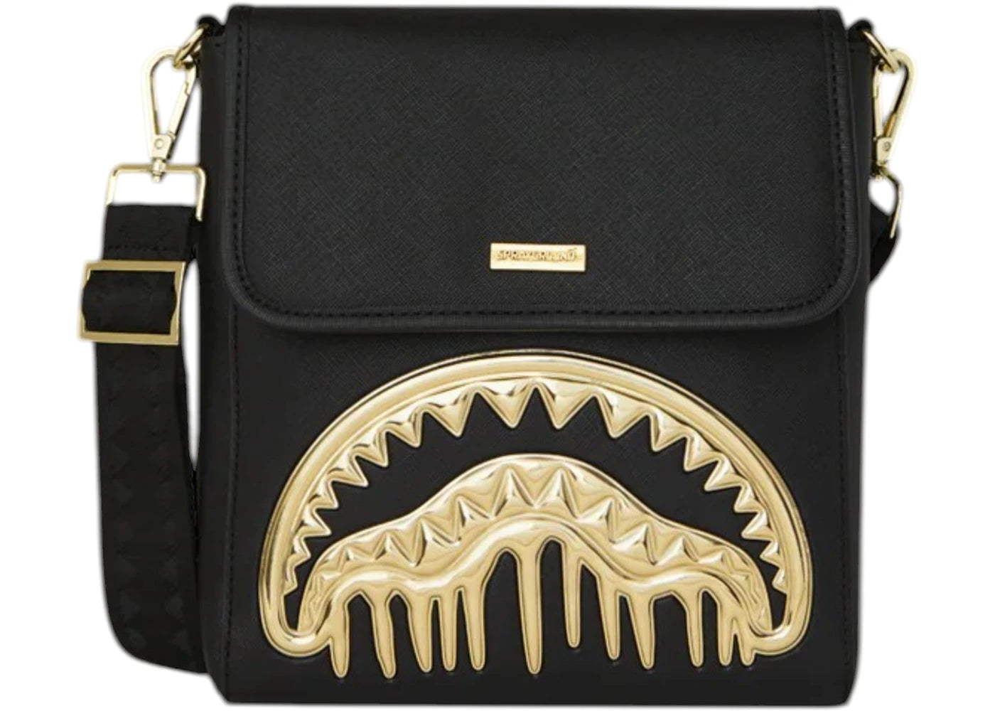 Sprayground Goldheart Shark Drip Messenger Sling Bag Multicolor -1