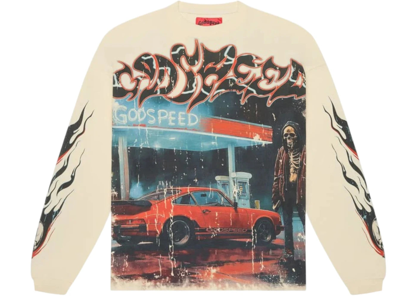 Godspeed Pit Stop L/S T-shirt Bone -1