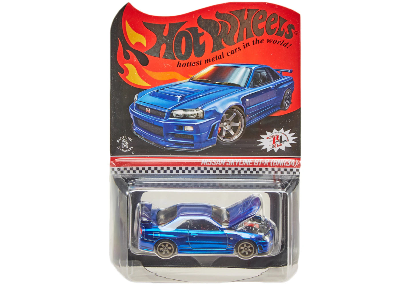 Hot Wheels RLC Nissan Skyline GT-R (BNR34) Spectraflame Race Team Blue -1
