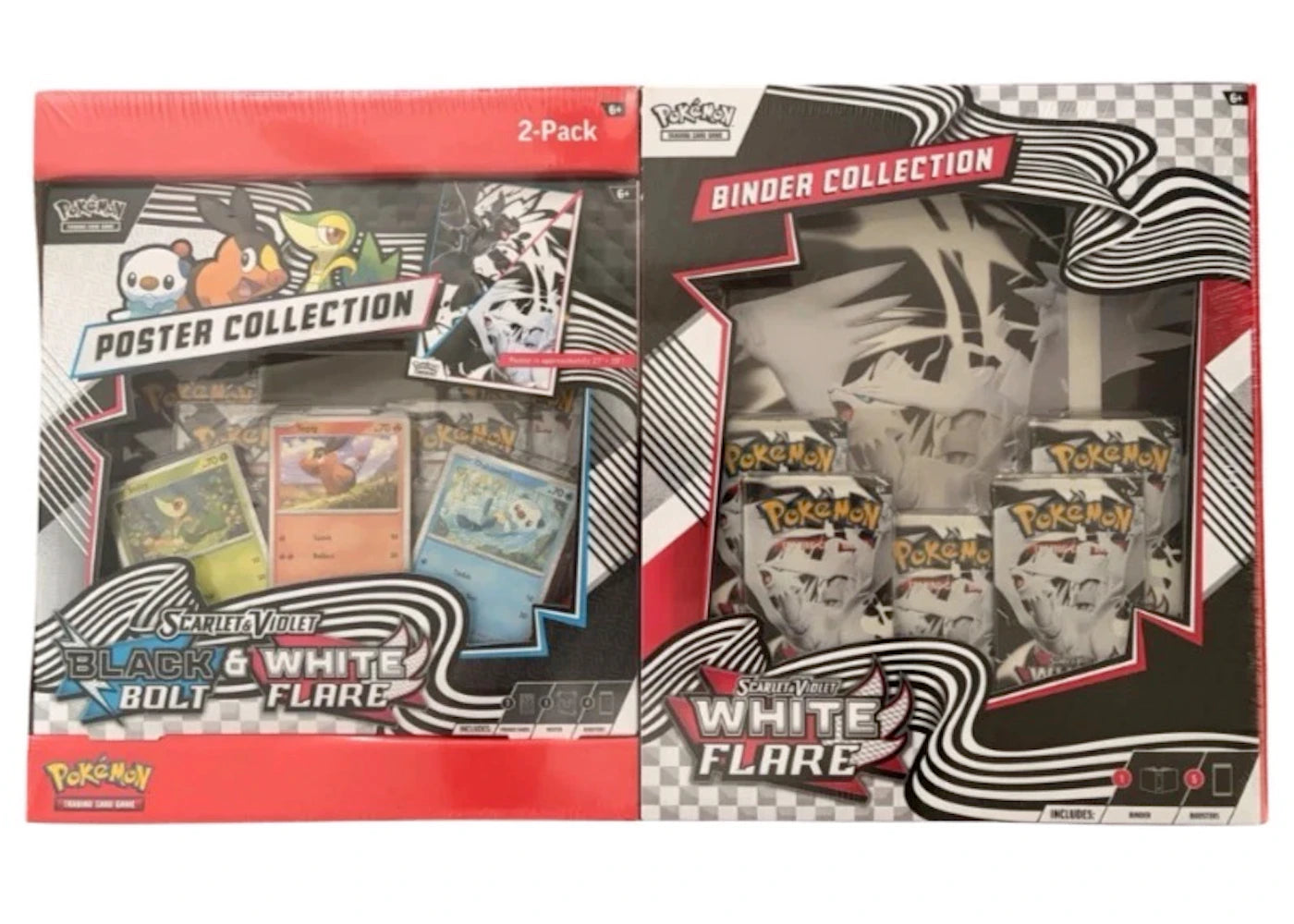 Pokémon Black Bolt & White Flare Poster Collection and White Flare Binder Collection Bundle (Sam's Club Exclusive) -1