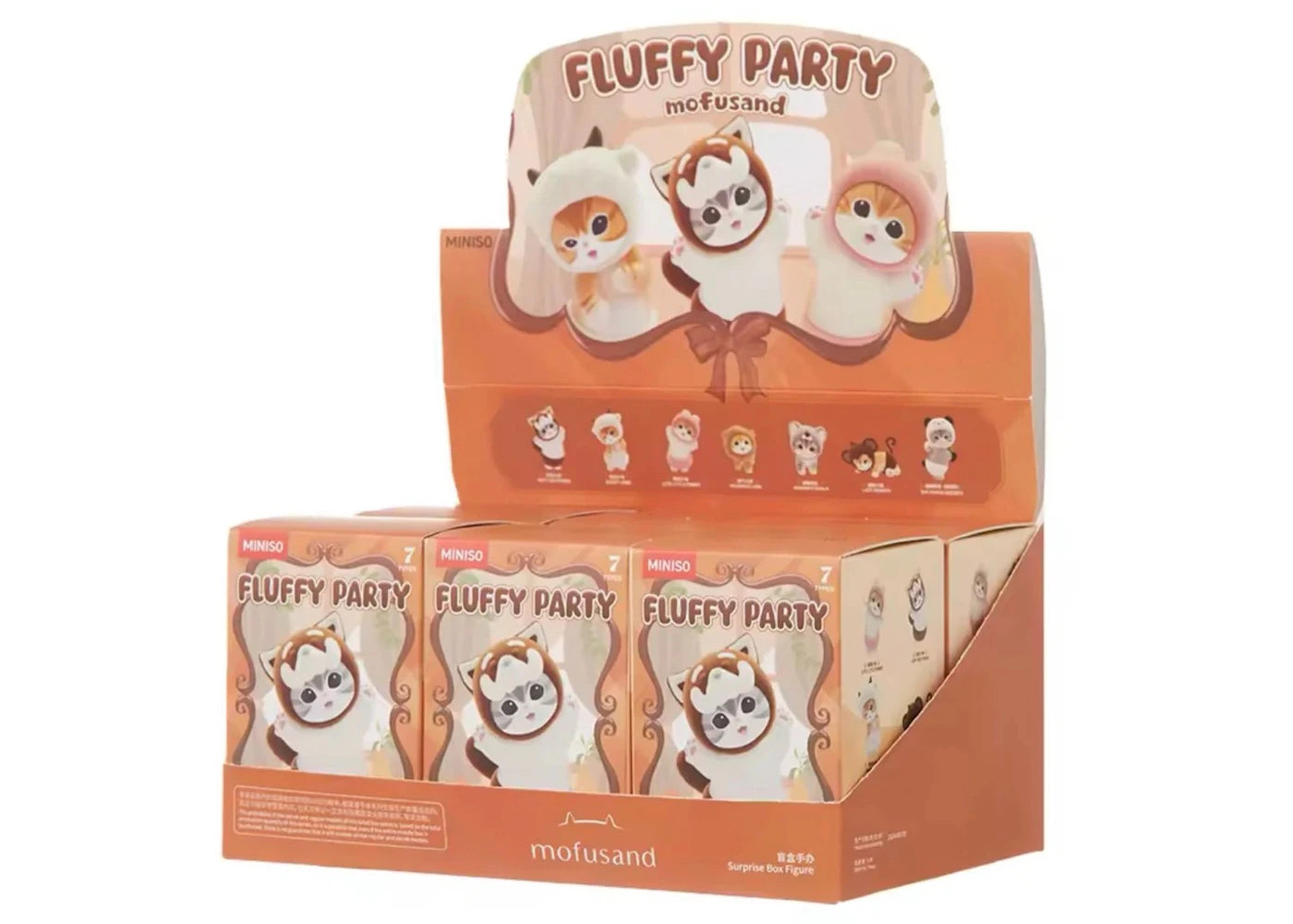Miniso Top Toy Mofusand Fluffy Party Figure Sealed Case (6 Blind Box) -1