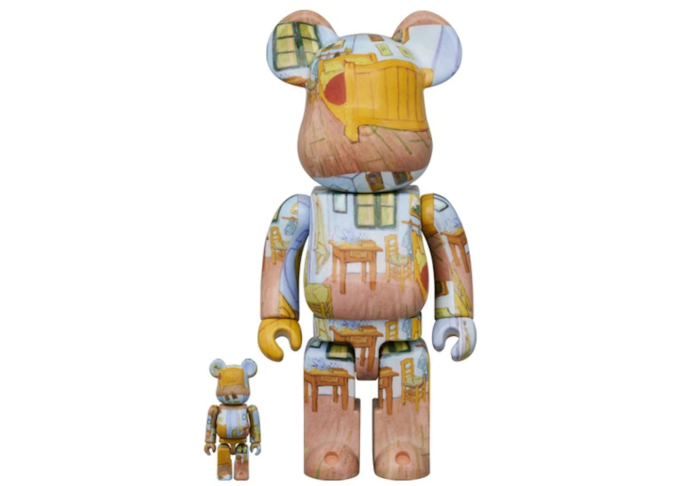 Bearbrick x Van Gogh Museum Van Gogh "The Bedroom" 100% & 400% Set -1