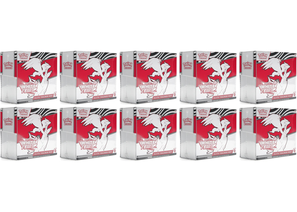 2025 Pokémon Scarlet & Violet White Flare Elite Trainer Box 10x Lot -1