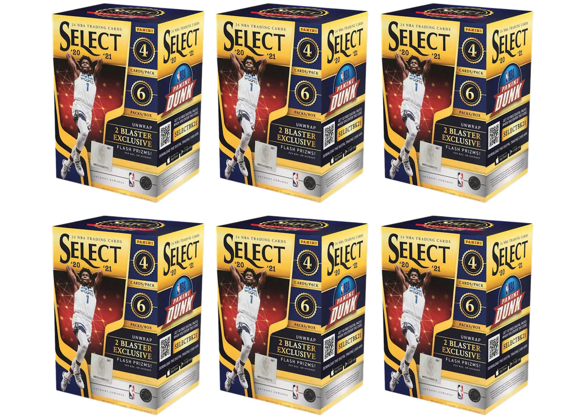 2020-21 Panini Select Basketball Blaster Box (Flash Prizms) 6x Lot -1