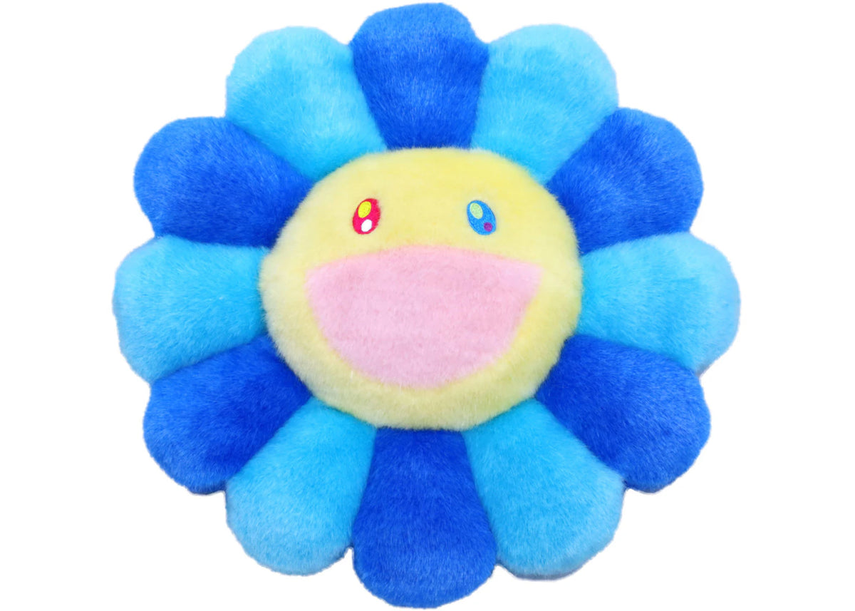 Takashi Murakami Flower Plush 30CM Blue/Turquoise/Yellow -1