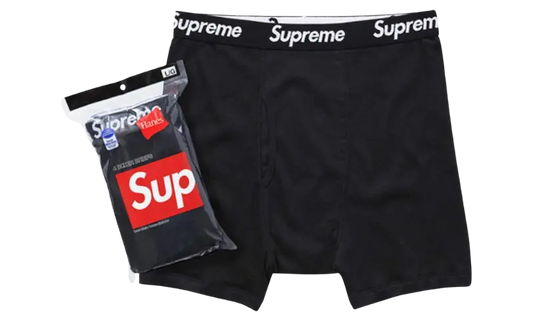 Supreme Hanes Boxer Briefs (4 Pack) Black - MTHOR SHOP