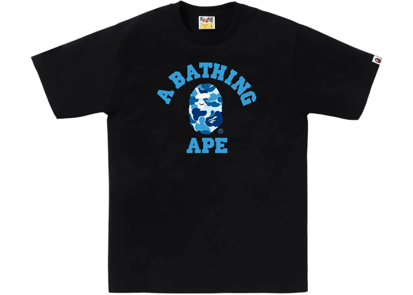 BAPE ABC Camo College Tee (SS25) Black/Blue -1