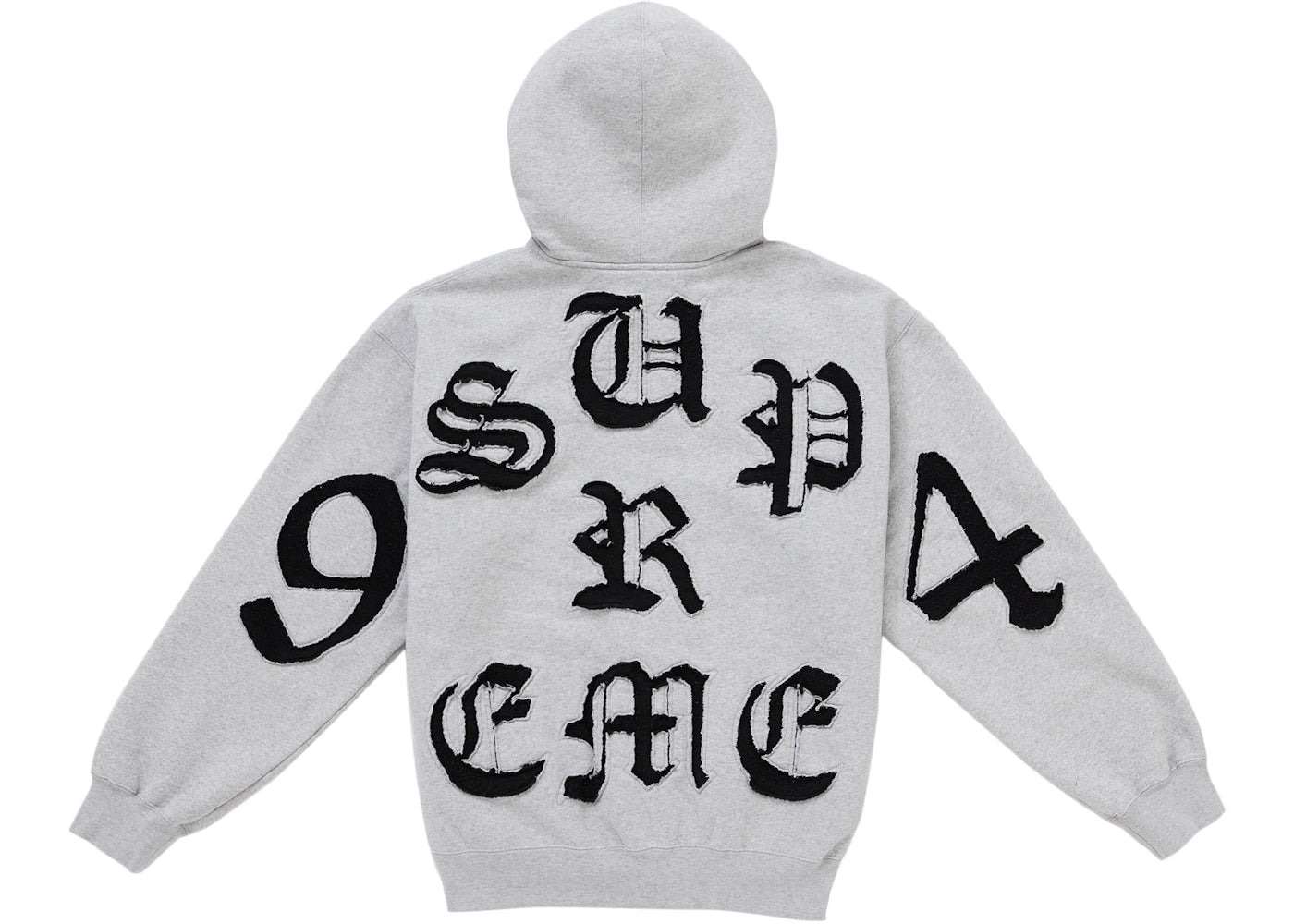 Supreme Cut Out Zip Up Hooded Sweatshirt Heather Grey -1