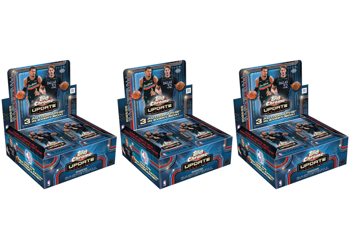 2025-26 Topps Chrome Update Basketball Jumbo Box 3x Lot -1