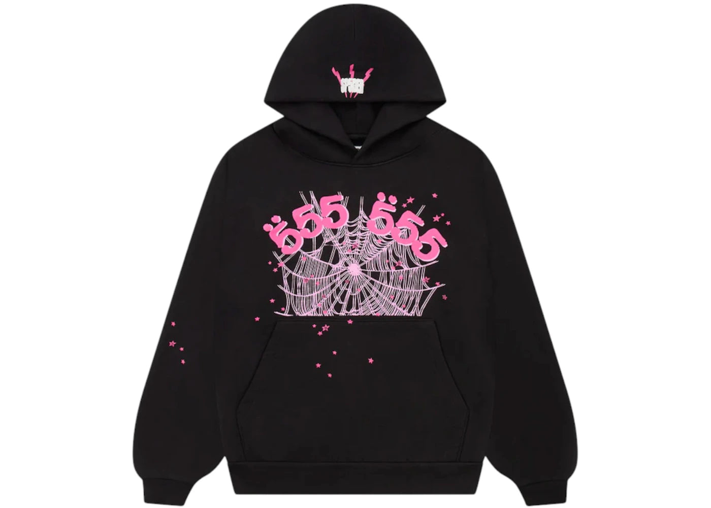 Sp5der Angel Number Hoodie Black -1