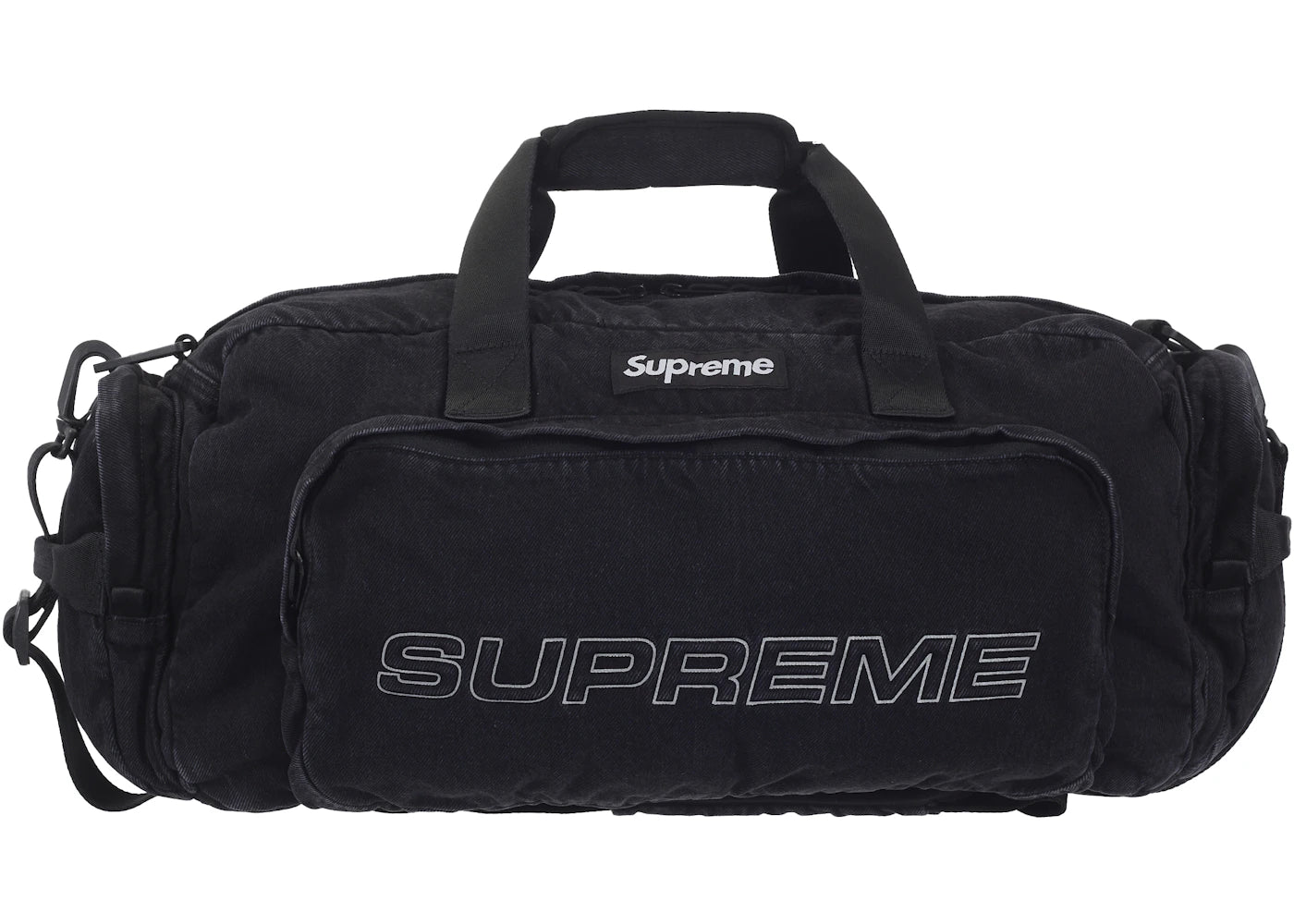Supreme Denim Duffle Bag Black -1