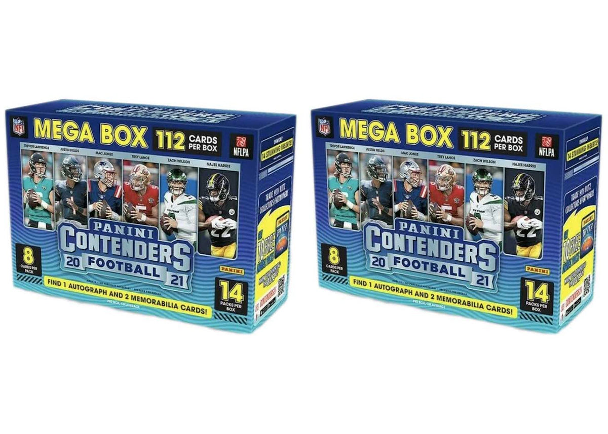 2021 Panini Contenders Football Mega Box (112 Ct.) 2x Lot -1