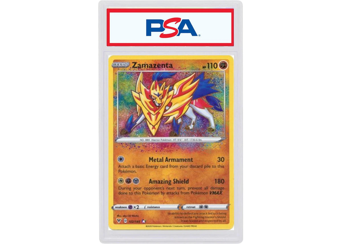 2020 Pokémon Sword & Shield Vivid Voltage 102 Zamazenta (PSA Graded) -1