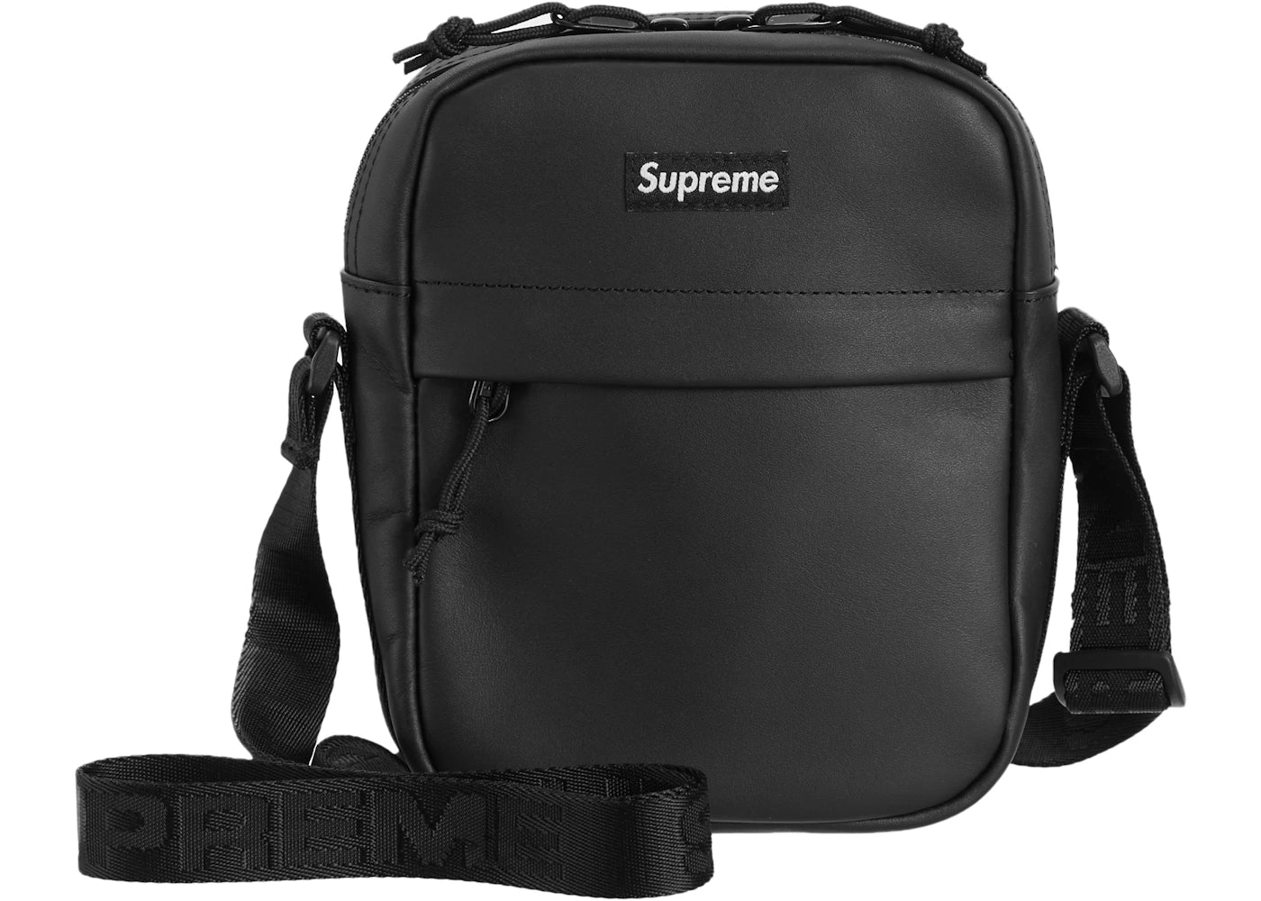 Supreme Leather Shoulder Bag Black -1
