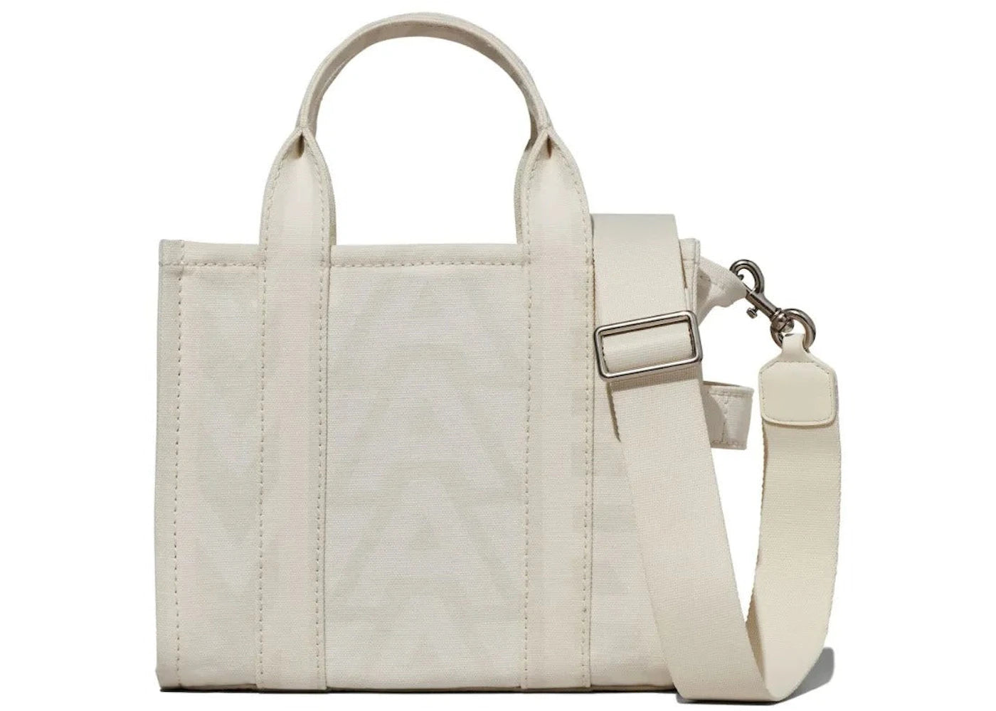 Marc Jacobs Monogram Printed Small Tote Bag Eggshell -1