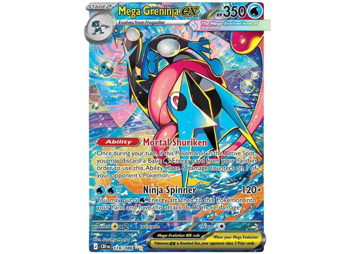 Mega Greninja 2026 Pokémon Mega Evolution Chaos Rising Mega Greninja ex (English) 116/086 Ungraded -1