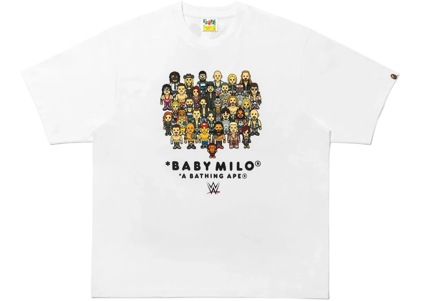 BAPE x Fanatics x WWE Wrestlers Baby Milo Relaxed Fit Tee White -1