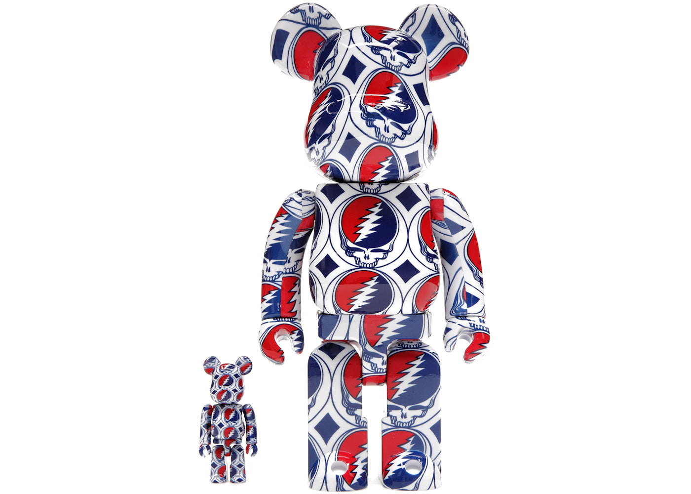 Bearbrick x Grateful Dead (Steal Your Face) 100% & 400% Set -1