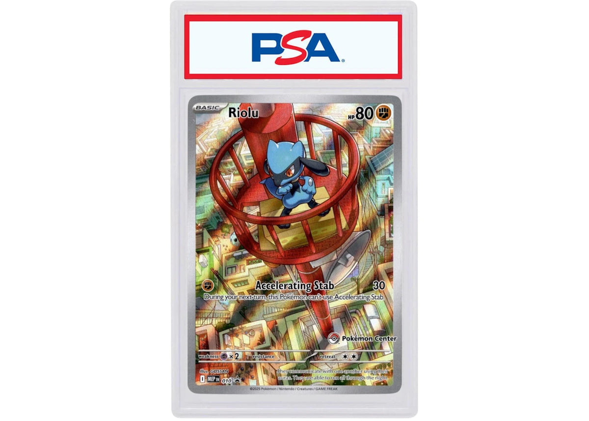 Riolu 2025 Pokémon Scarlet & Violet Mega Evolution Promos Stamped Promo 10 (PSA Graded) -1