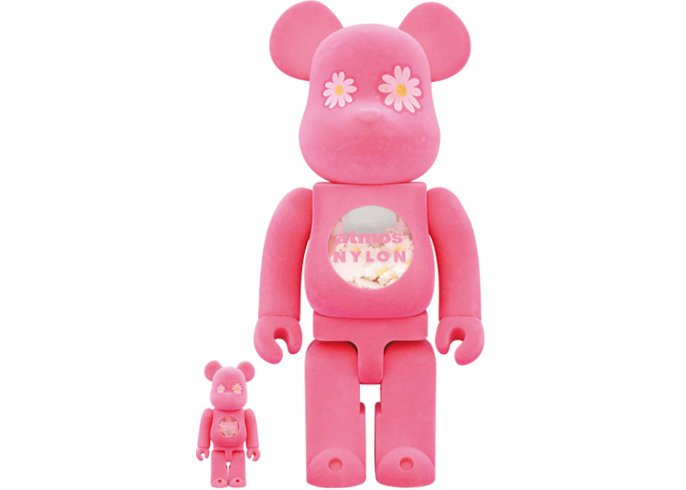 Bearbrick x atmos x Nylon Japan 100% & 400% Set Pink -1