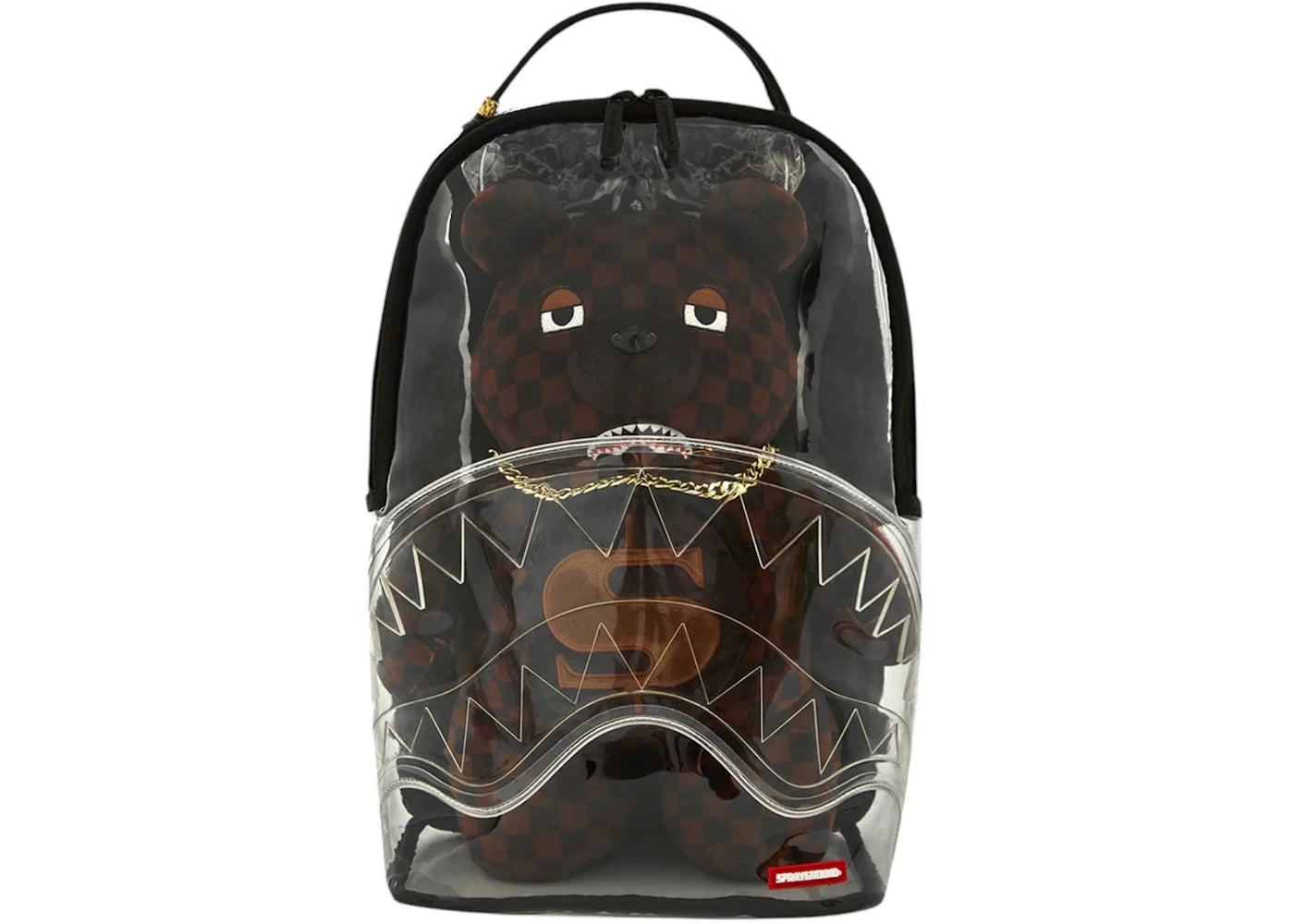 Sprayground Clear Sharks In Paris Bear Backpack Multicolor -1