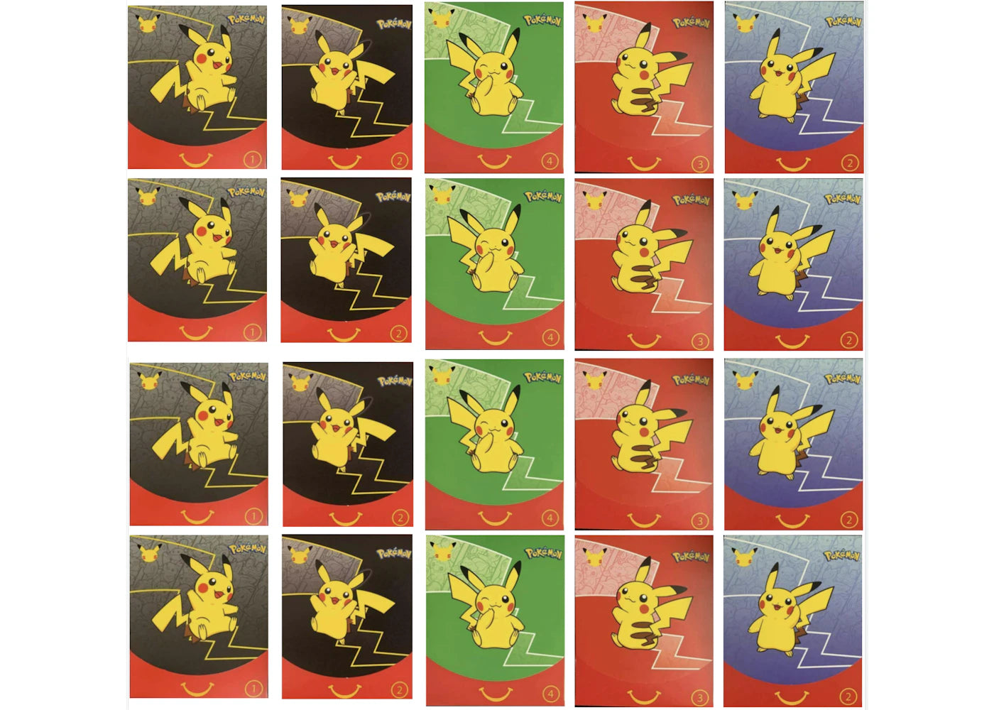 2021 Pokémon TCG McDonald's Happy Meal 25th Anniversary 20x Envelope Lot (Assorted) (English) -1