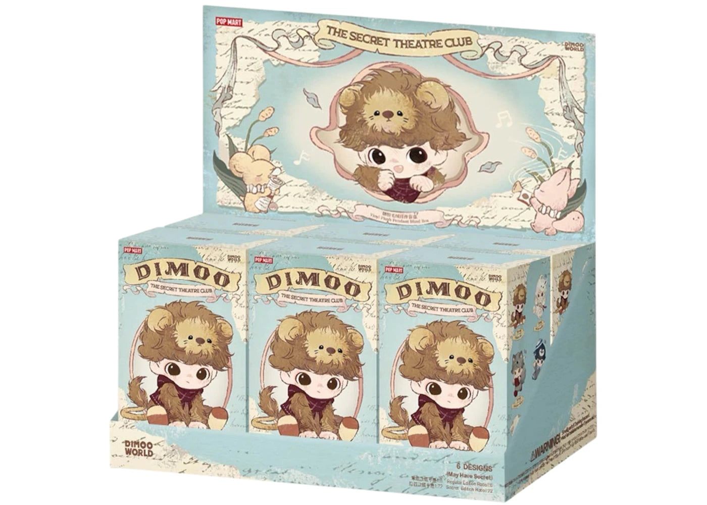Pop Mart DIMOO The Secret Theatre Club Series Vinyl Plush Pendant Sealed Case (6 Blind Box) -1