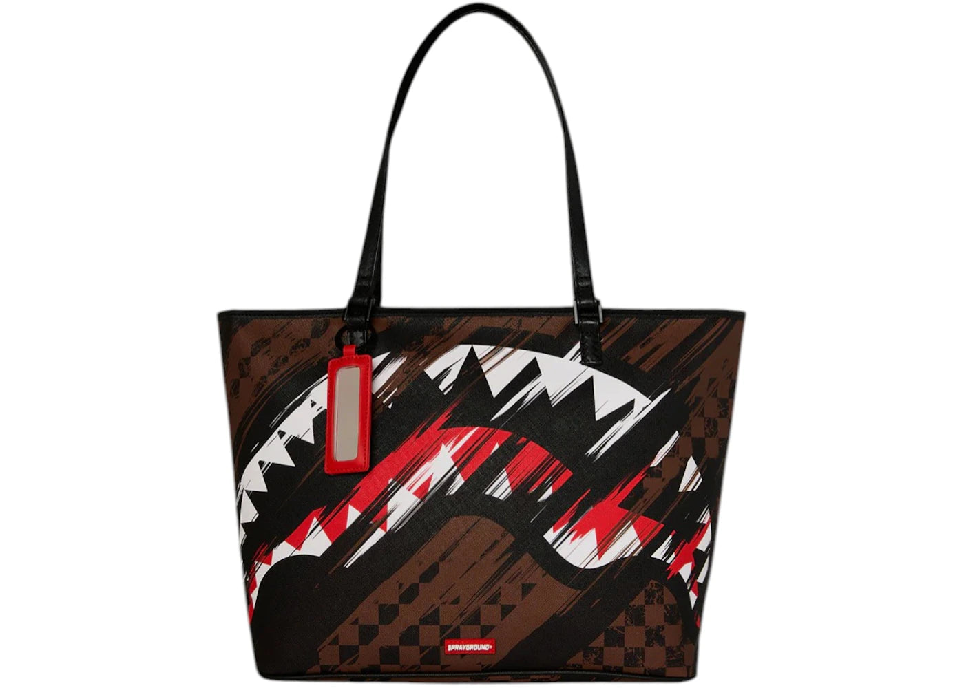 Sprayground Smeared Grunge Tote Bag Brown -1