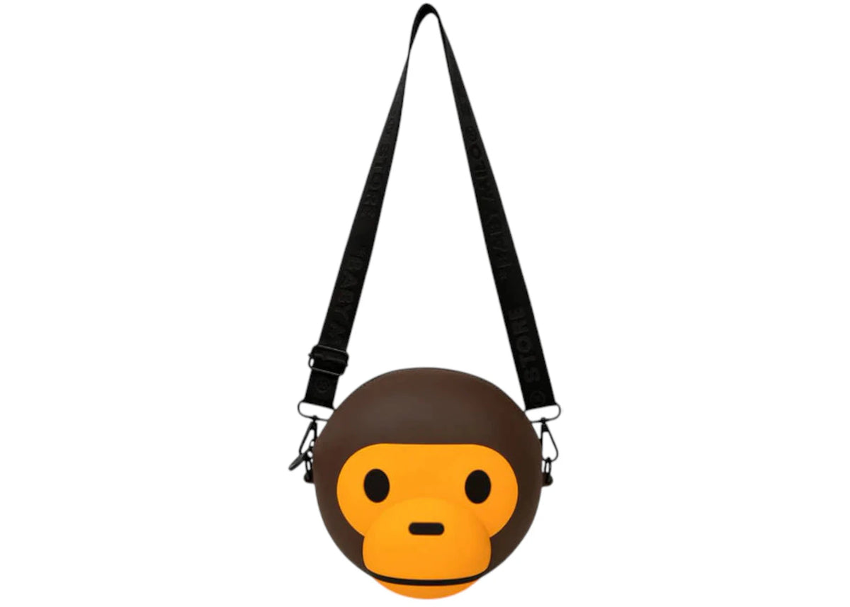 BAPE Baby Milo Face Crossbody Bag Brown -1