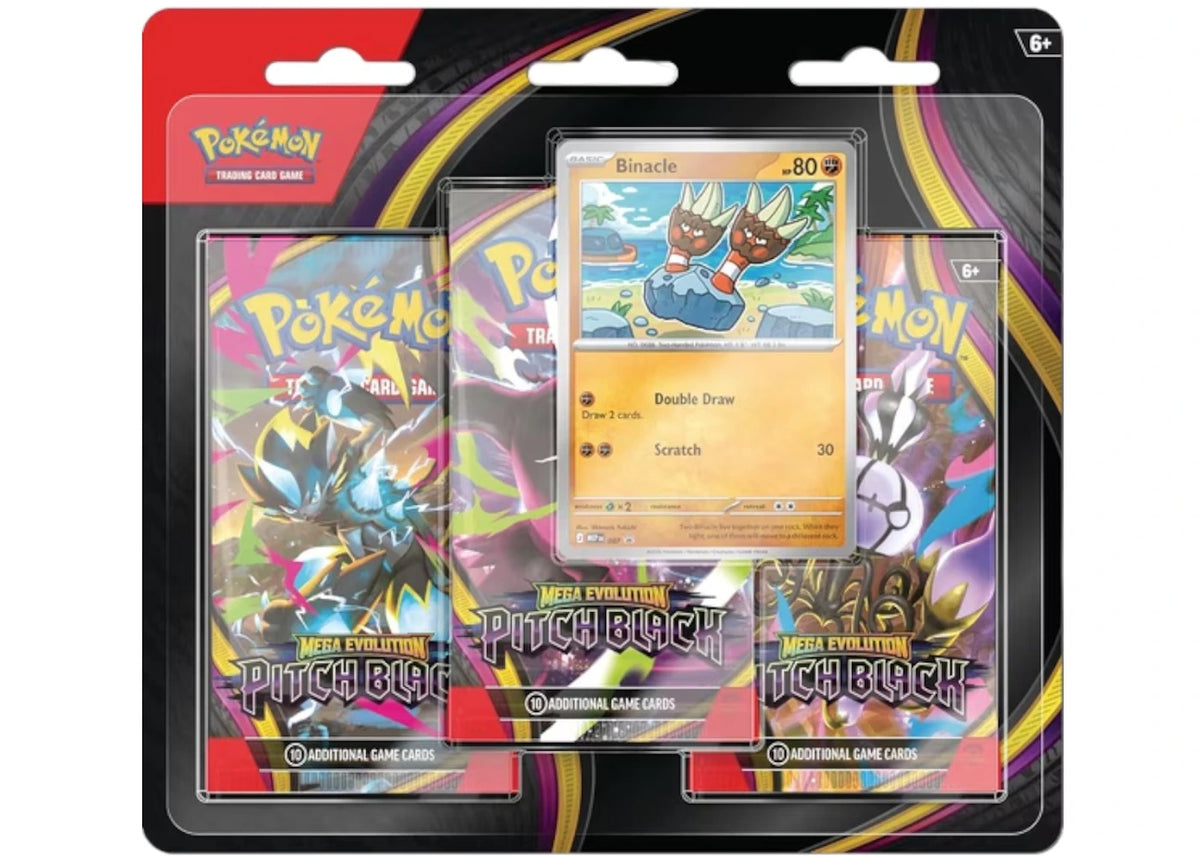 2026 Pokémon Mega Evolution Pitch Black 3 Pack Blister -1