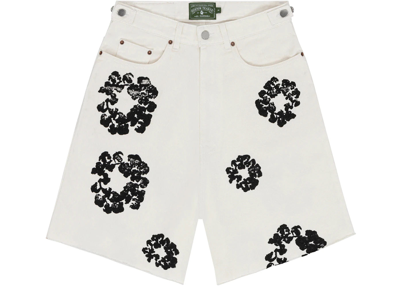 Denim Tears The Cotton Wreath Jean Short White -1