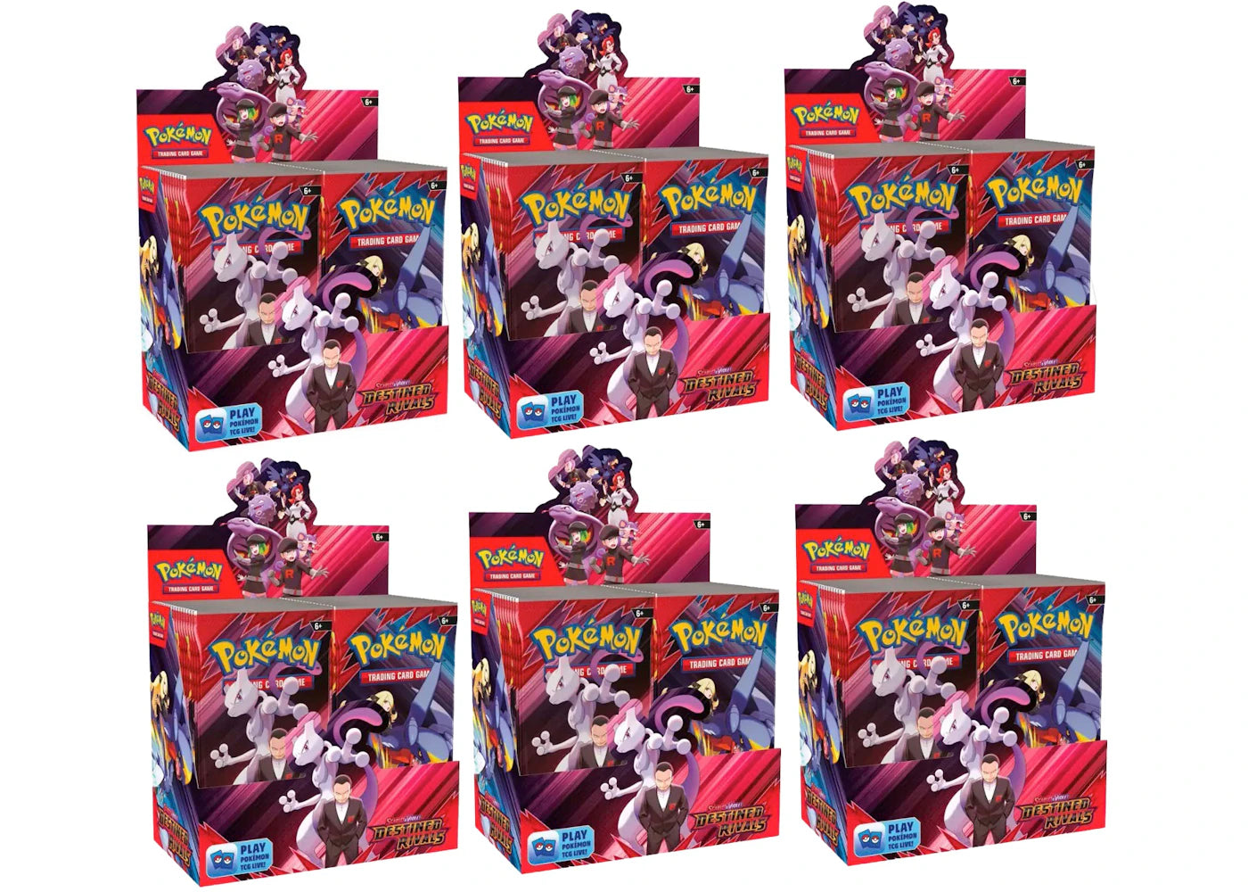 2025 Pokémon Scarlet & Violet Destined Rivals Booster Box 6x Lot -1