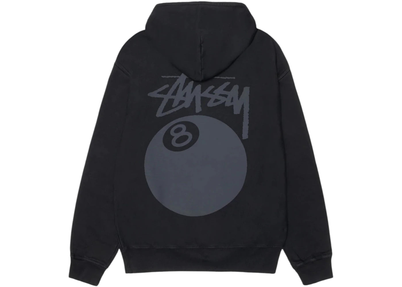 Stussy 8 Ball Pigment Dyed Hoodie Black -1