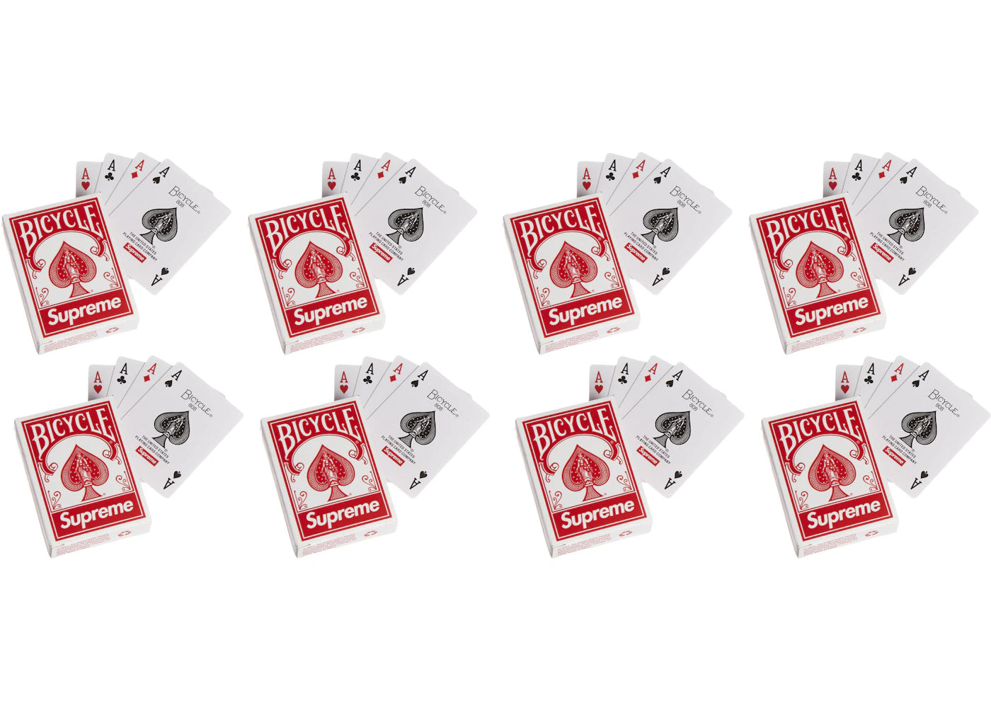 Supreme x Bicycle Mini Playing Card Deck 8x Lot FW21 Season Gift -1