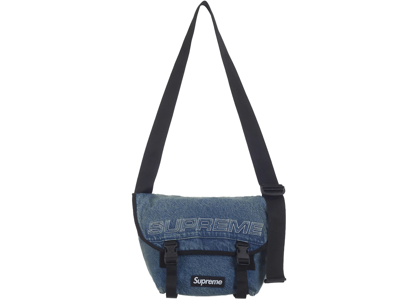 Supreme Denim Messenger Bag Washed Indigo -1