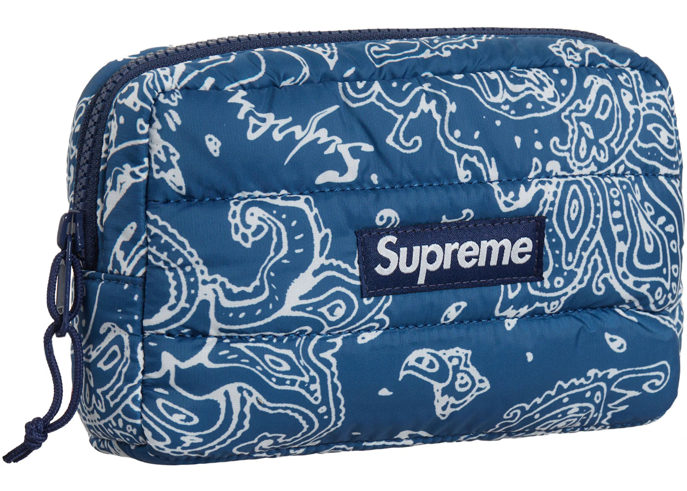 Supreme Puffer Pouch Blue Paisley -1