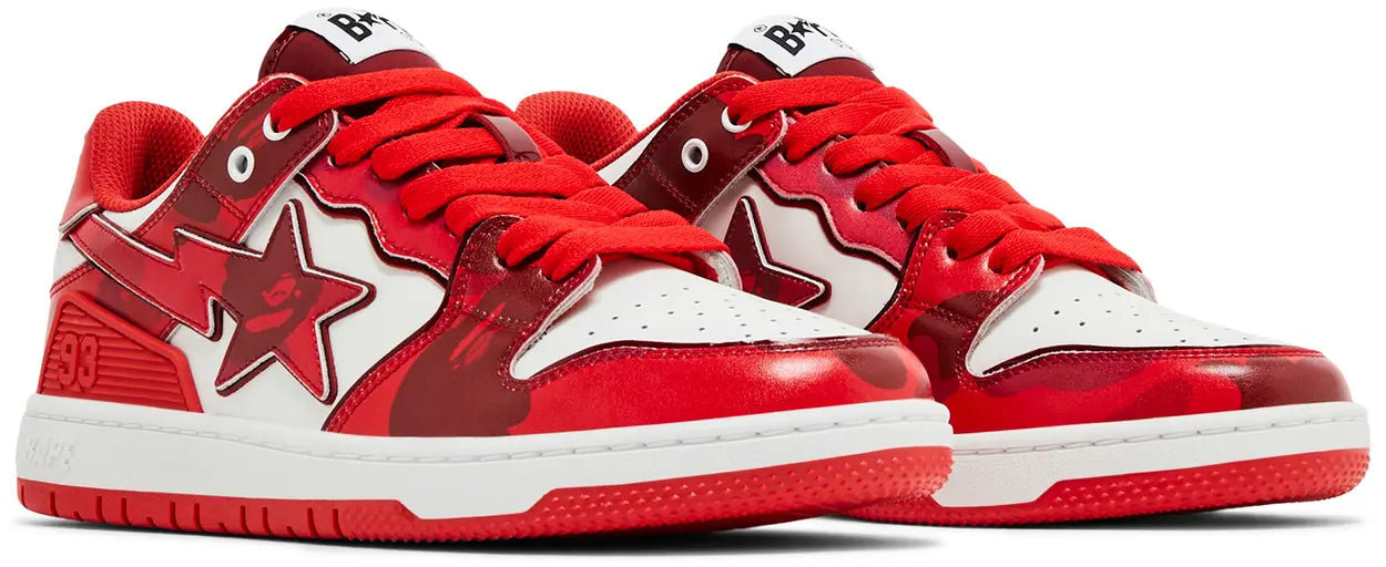 A Bathing Ape Bape SK8 Sta #1 M2 Red Camo