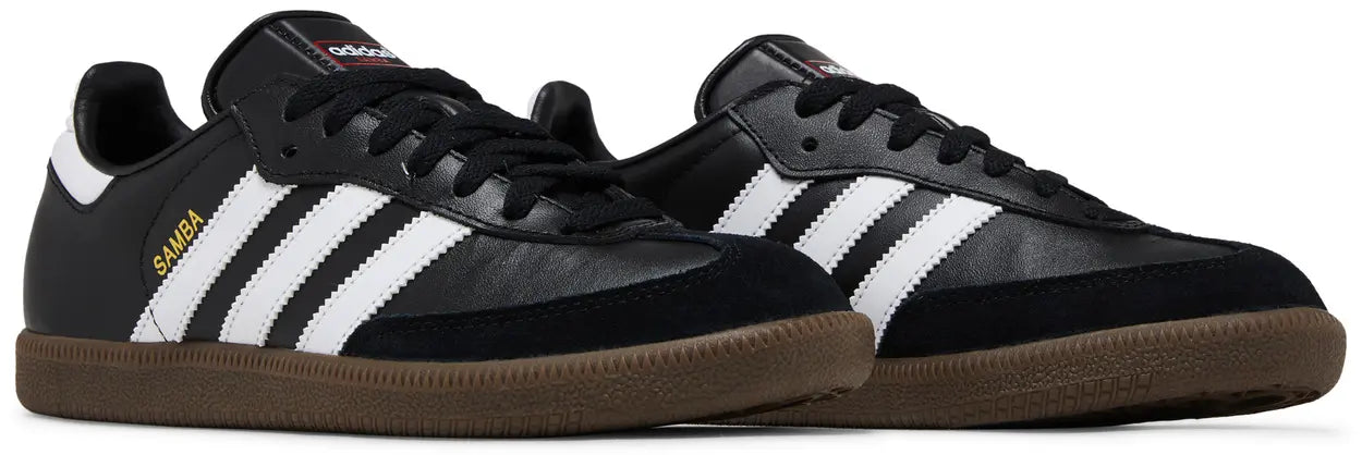 Adidas Samba Leather Black White Pair