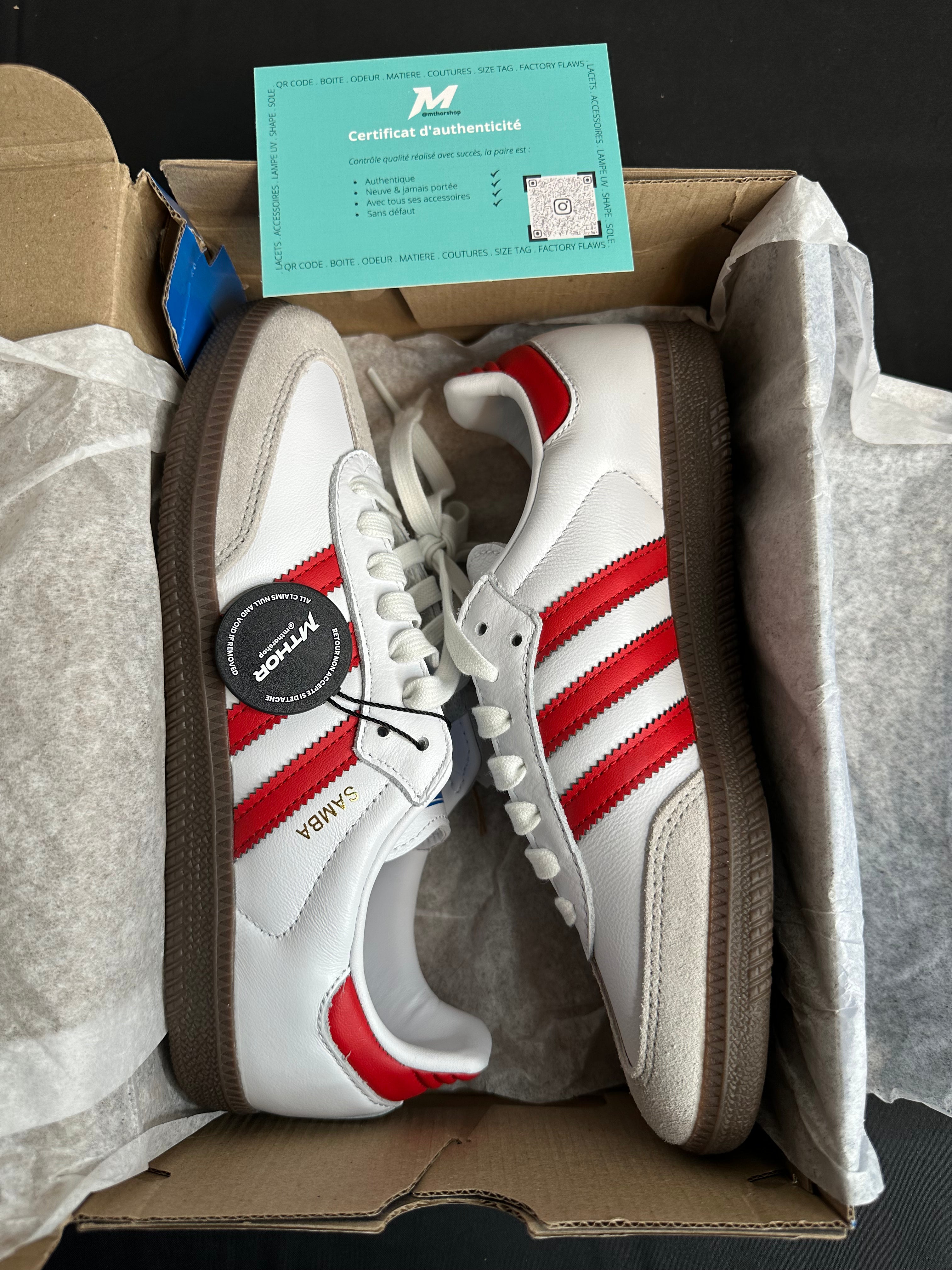 Adidas Samba OG White Red Look