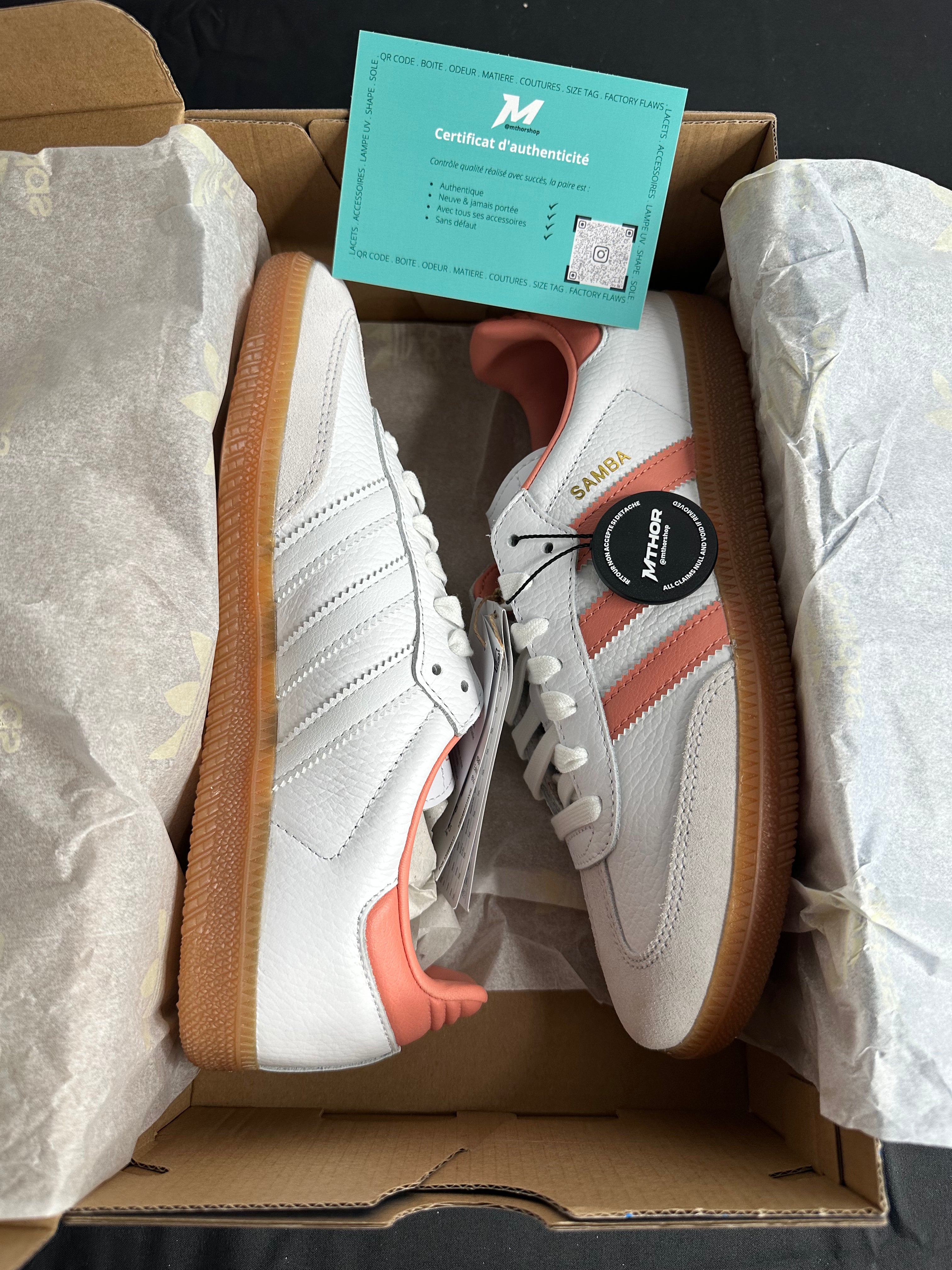Adidas Samba OG White Wonder Clay Gum Look